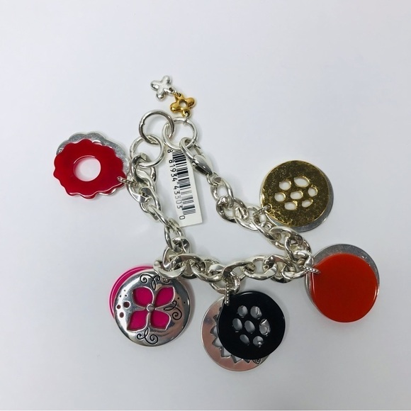 BRIGHTON Meadow Garden Silver Colorful Charm Bracelet - Picture 4 of 6